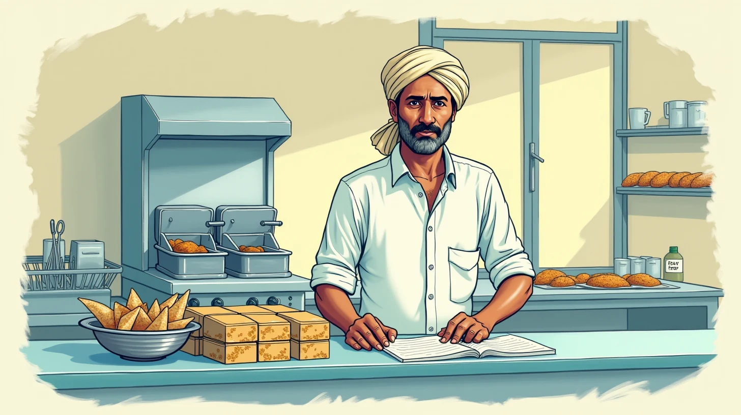He filed all his snacks at 5% GST. Loose farsan was 0%. Ready-to-eat was 12%.
